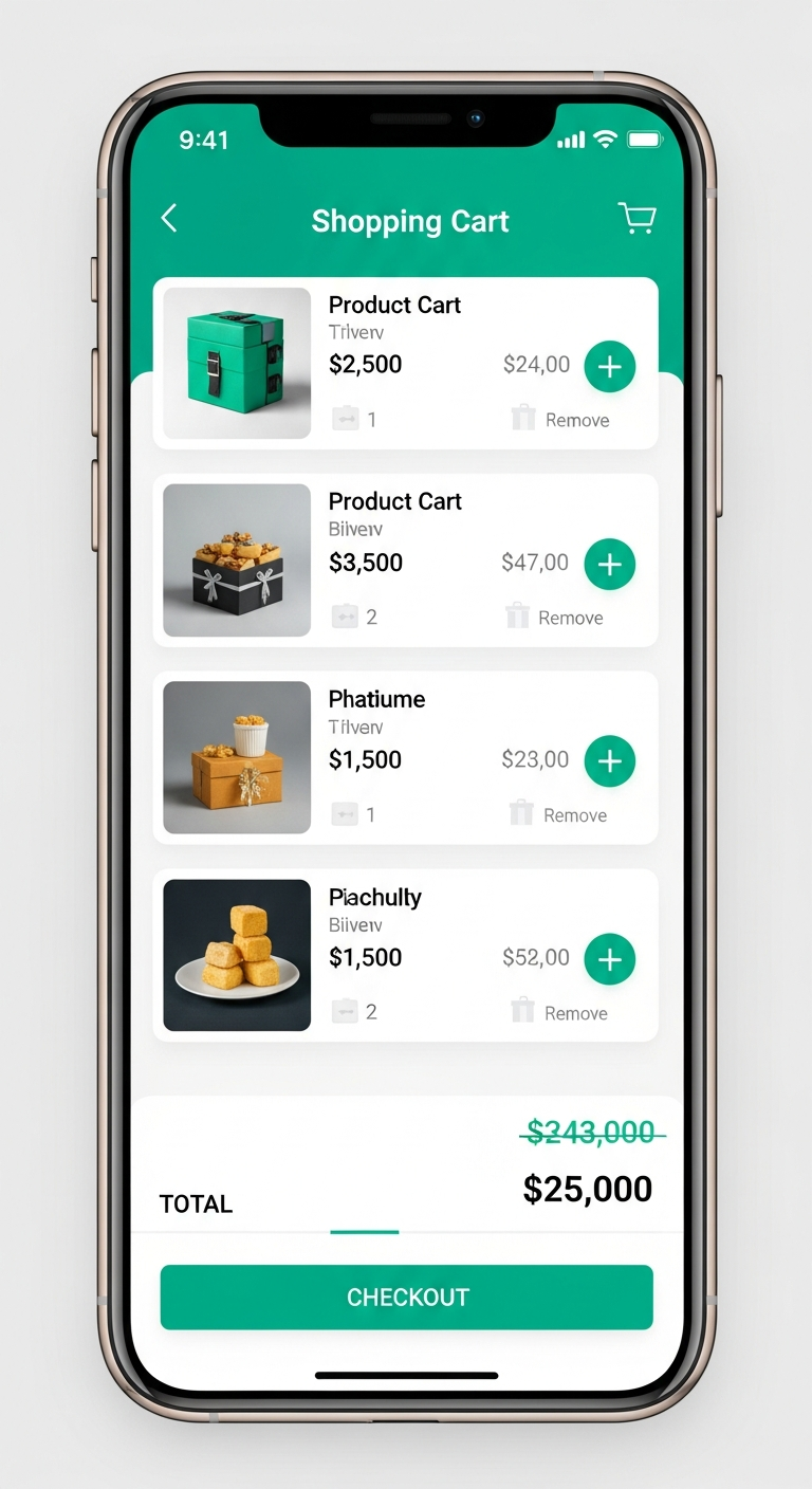 Amoeba Order Mobile Cart Illustration